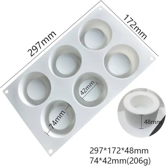 6 Hole French Dessert Silicone Mold {5}