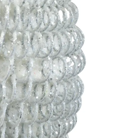 Northlight Glitter Finial Christmas Ornament - 5.5" - White {6}