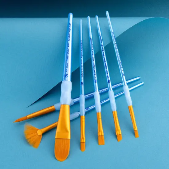 RCC 405 | Crafter's Choice&trade; 7pc Golden Taklon Variety Brush Set {2}