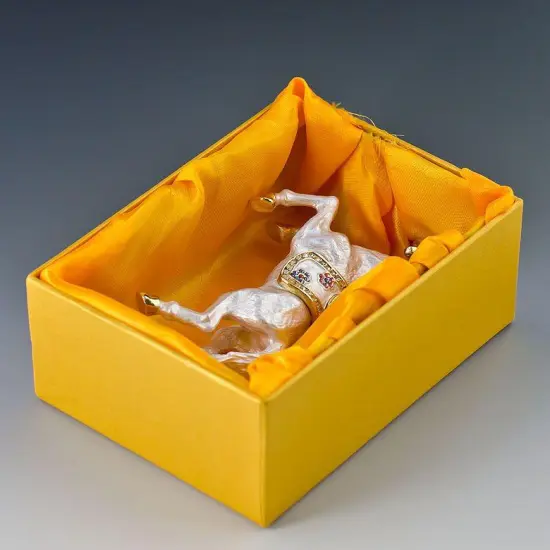 Galloping Grace: Jeweled Running Horse Trinket Figurine {6}