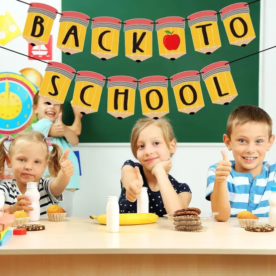 Paper Banner Pencil Apples Bunting Garland {3}