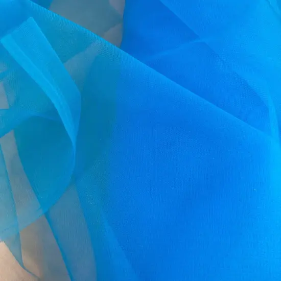 1 Yard 2-Way Stretch Nylon Net Mesh Fabric, 60" Width Lightweight Sheer Mesh for Gowns, Dancewear & Costumes Turquoise {1}