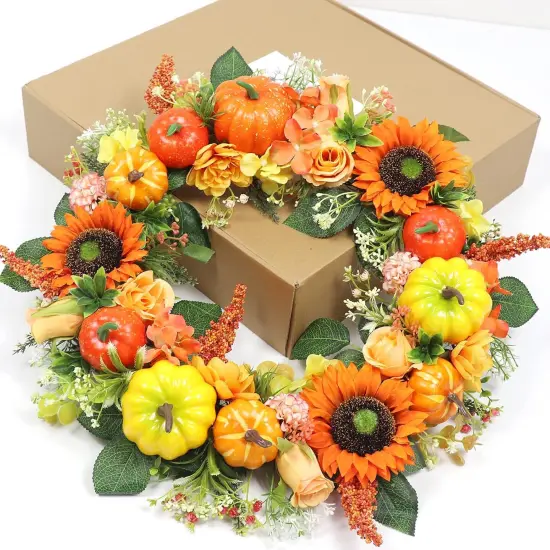 Artificial Autumn Fall Wreaths {2}