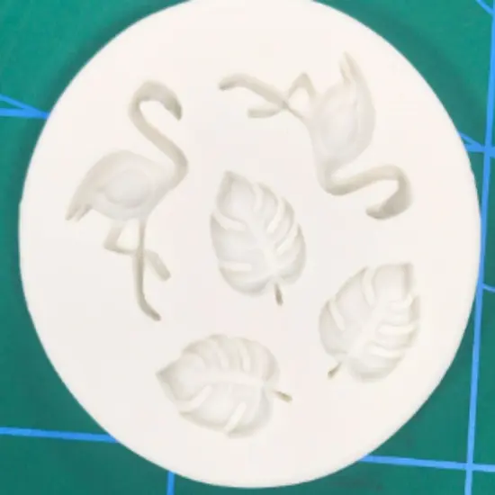 Leaf & Flamingo silicone mold {3}