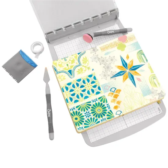 Sizzix Clear stamp Set 18/Pkg W/ Stencils 3/PKg By Vic Von S-Geometric {7}