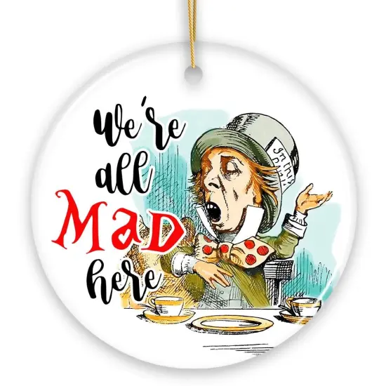 The Mad Hatter Tea Party Ornament, Vintage 1860s Christmas Decor {7}