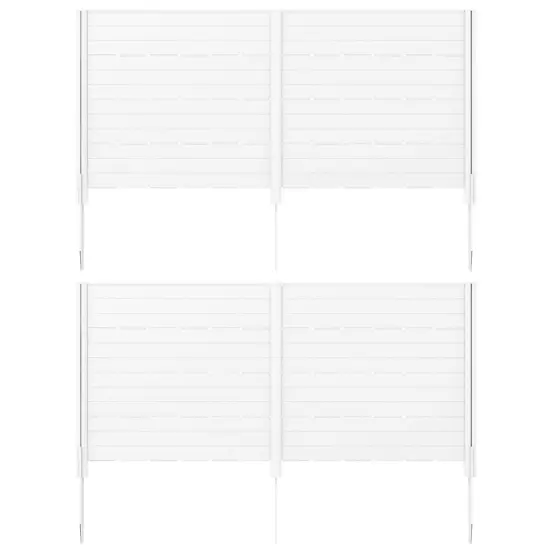 Costway 2 PCS 48" L x 46" H Air Conditioner Fence Outdoor Privacy Fence Screen Brown/White/Black {8}