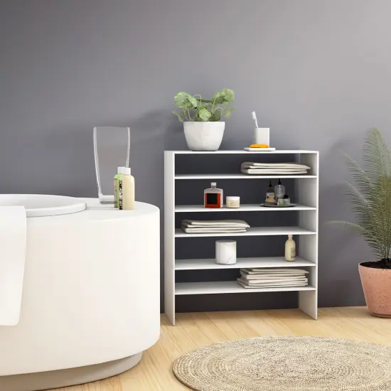 Costway 3 PCS Stackable Shoe Rack 31-Inch Horizontal Organizer 2-tier StorageShelf WhiteBrown {4}