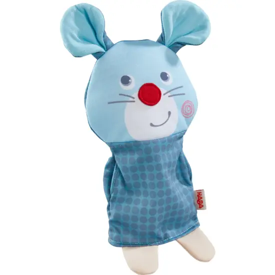 HABA Mouse Hand Puppet with Interactive Grabbing Feature Where Puppeteer's Fingers Become Arms of The Animal Multicolor {1}