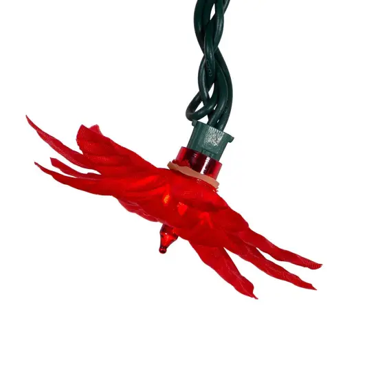Kurt Adler 20-Light Red Poinsettia Light Set {6}