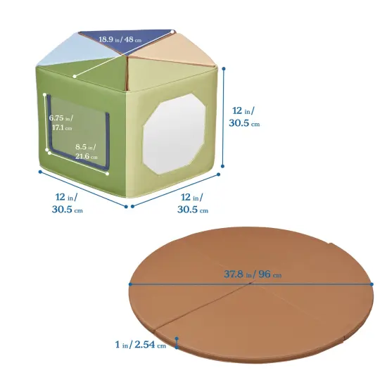 SoftZone Wall of Mirrors, Activity Center Earthtone {3}