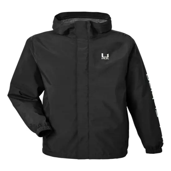HUK&reg; Men's Storm Rain Jacket Black {1}