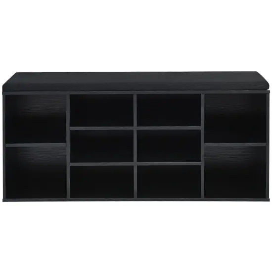 Costway Entryway Padded Shoe Storage Bench 10-Cube Organizer Bench Adjustable {5}