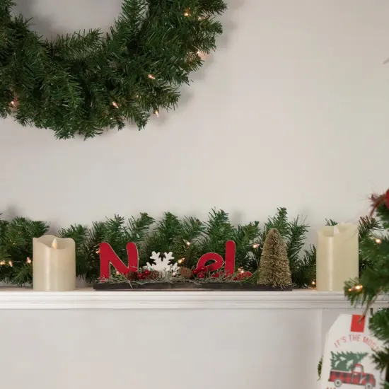 Northlight Noel with Snowflake Christmas Decoration - 14" Red {3}