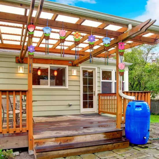 12 Pack Flower Wind Chime Craft for Kids {5}