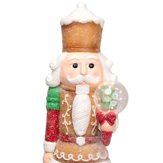 Northlight LED Lighted Christmas Gingerbread Nutcracker - 27" - Brown and White {7}