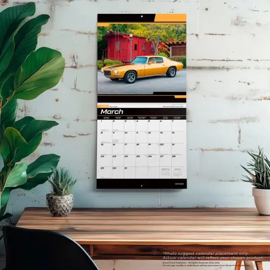 Camaro OFFICIAL | 2026 12 x 24 Inch (Hanging) Monthly Square Wall Calendar | Plastic-Free {5}