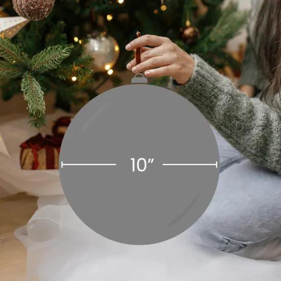 Northlight Matte Shatterproof Commercial Christmas Ball Ornament - 10" (250mm) - Winter White {4}