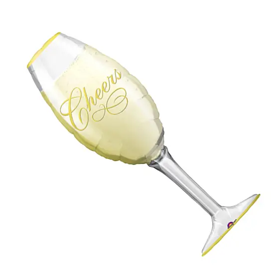 Anagram&reg; Bubbly Cheers Wine Champagne Glass 38 Inch {4}