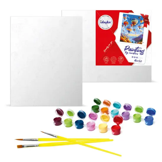 Painting by Numbers kit Bright dahlias with extra metallic paints KHO3305 {3}