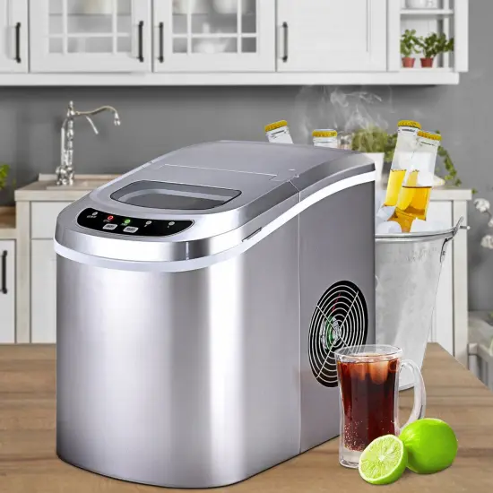 Costway Portable Compact Electric Ice Maker Machine Mini Cube 26lb/Day {2}