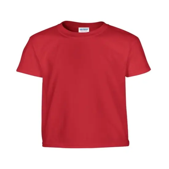 Gildan&reg; Youth Heavy Cotton Crew Neck Short Sleeve T-Shirt RED {1}