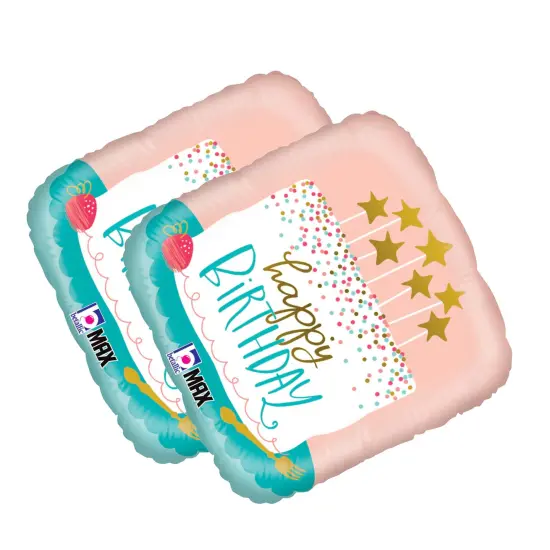 Betallic&reg; 18 Inch Birthday Confetti Cake Foil Mylar Balloon {5}