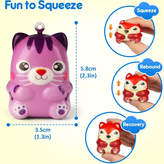 24 Pack Animal Squishy Toys {2}