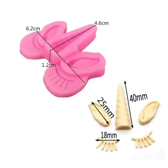 Unicorn mold, Unicorn head Mold {2}