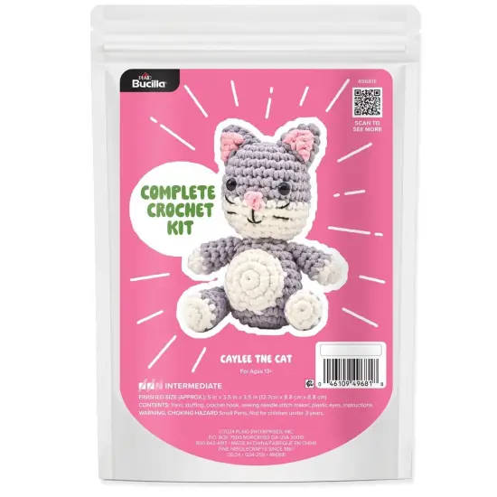 Bucilla Amigurumi Kit-5" - T-Shirt Yarn Cat {1}