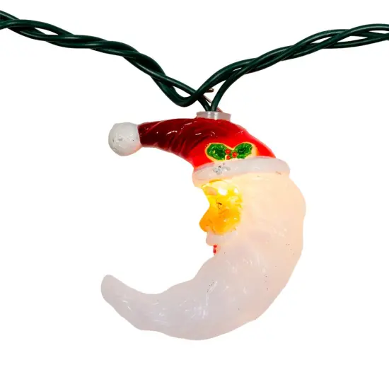 Kurt Adler UL 10-Light Santa Moon Face Light Set {2}