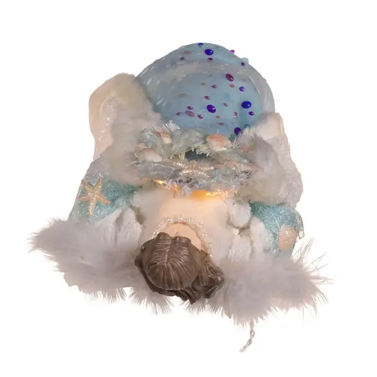 Kurt Adler 14-Inch UL 10-Light Coastal Beach Angel Tree Topper {4}