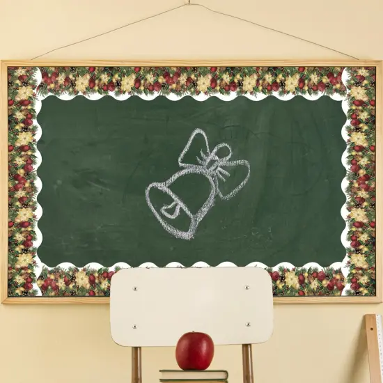 Wrapables 60 Feet Bulletin Board Borders, Adhesive Decorative Trim Stickers, Christmas Foliage {3}