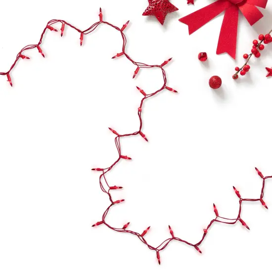 Northlight Mini Christmas Lights - Red -20' Red Wire - 100ct {4}