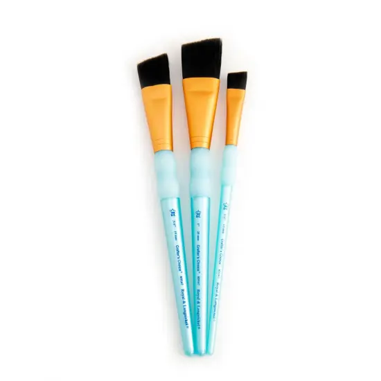 RCC 254 | Crafter's Choice&trade; 3pc Black Taklon Angular Brush Set {3}