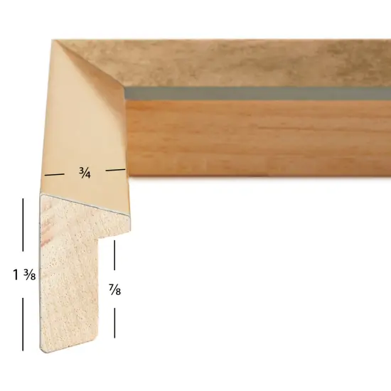 4x6Alloy 0.75Wood Moulding, Wall Display Frame for Art, Posters, or Photos by wallsthatspeak Gold {3}