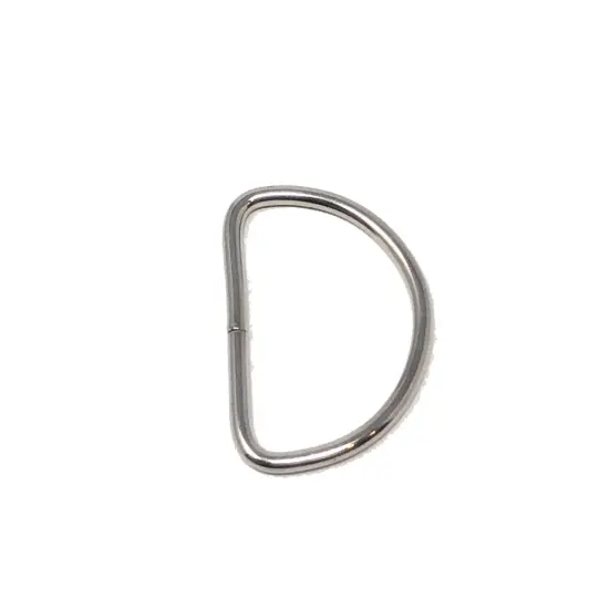 Metal D Ring 1.5" Nickel Plated Loop Ring {6}