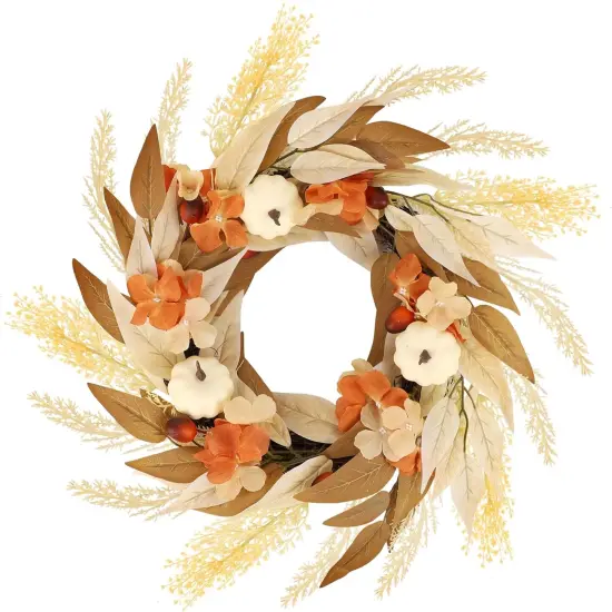21.6 Inch Fall Autumn Wreath {1}