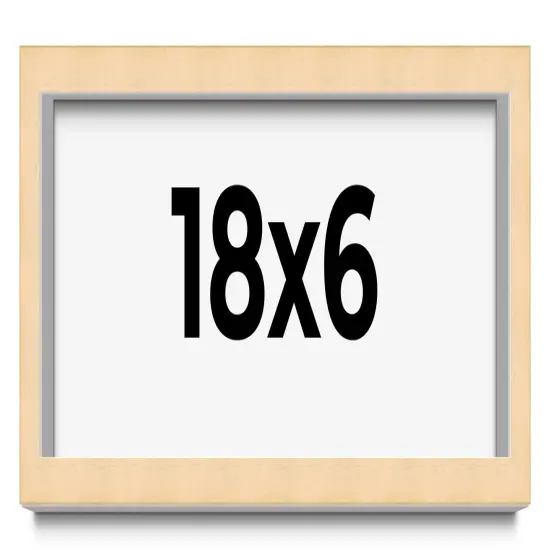 18x6 Solid Wood Picture Frame with UV-Resistant Acrylic & Acid-Free Backing, Available in 6 Finishes: Matte Black, Matte White, Metallic Bronze, Silver, Natural Wood Grain & Mahogany {2}