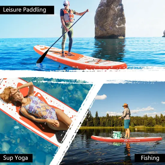 Goplus 10'5''/11' Inflatable Stand Up Paddle Board with Backpack Aluminum Paddle Pump {5}