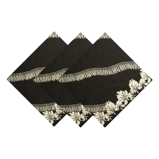 1 Yard Hibiscus Buds Single Border Poly Cotton Fabric Floral Design 45 Inch Width White {2}