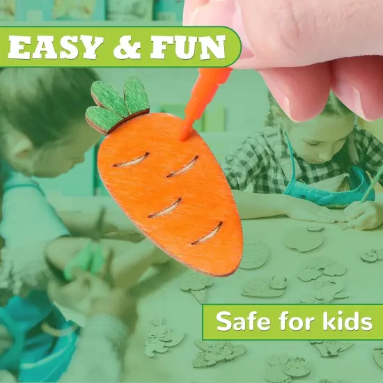 6 Pcs Spring Wooden Magnet Painting Craft Kit {4}