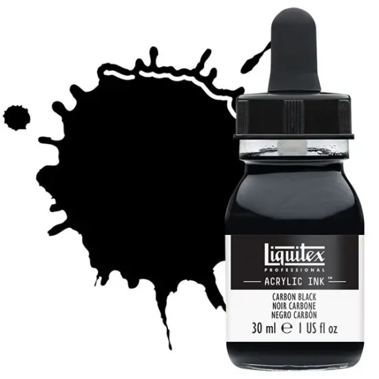 Liquitex Professional Acrylic Ink 30 ml Bottle - Carbon Black {1}