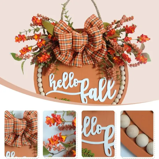 18 Inch Welcome Fall Wreath {2}