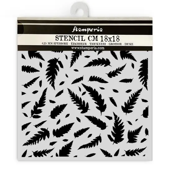 Stamperia Stencil 7"X7"-Forest Leaves Pattern {1}