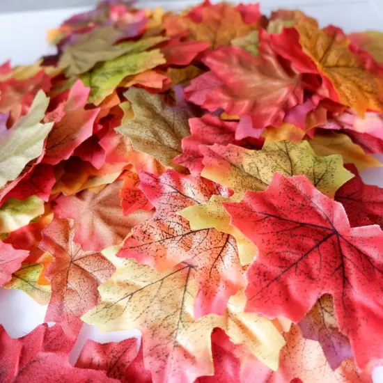 Separated Fake Fall Leaves Artificial {4}