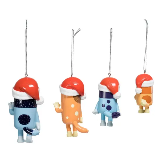 Kurt Adler Bluey and Family 4-Piece Ornament Set {3}