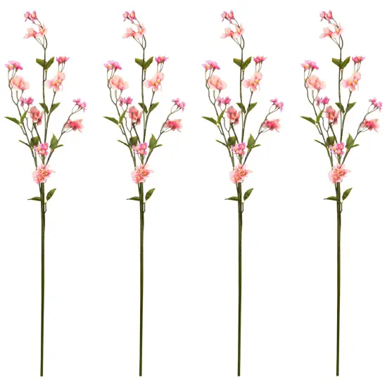 Northlight Sweet Pea and Purslane Artificial Floral Sprays - 46" - Pink and Purple - Set of 4 {3}