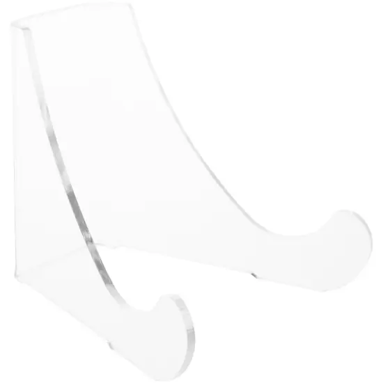 Plymor Clear Acrylic Flat Back Easel With Rounded Support Ledges, 3" H x 3" W x 3.25" D {2}