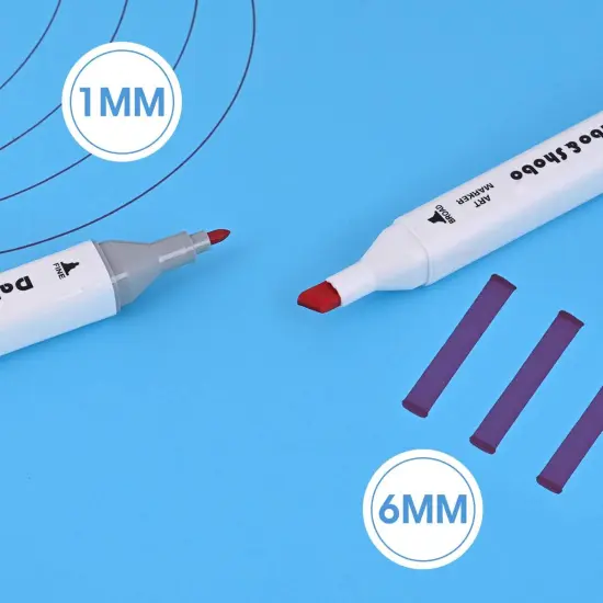 60 Colors Dual Tip Markers {4}